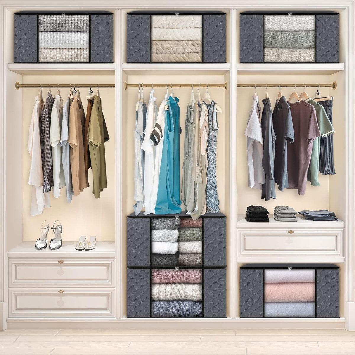 6 Pack Clothes  for Organizing Bedroom