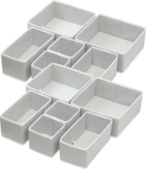 Closet Storage Box, 12 Pack, Grey